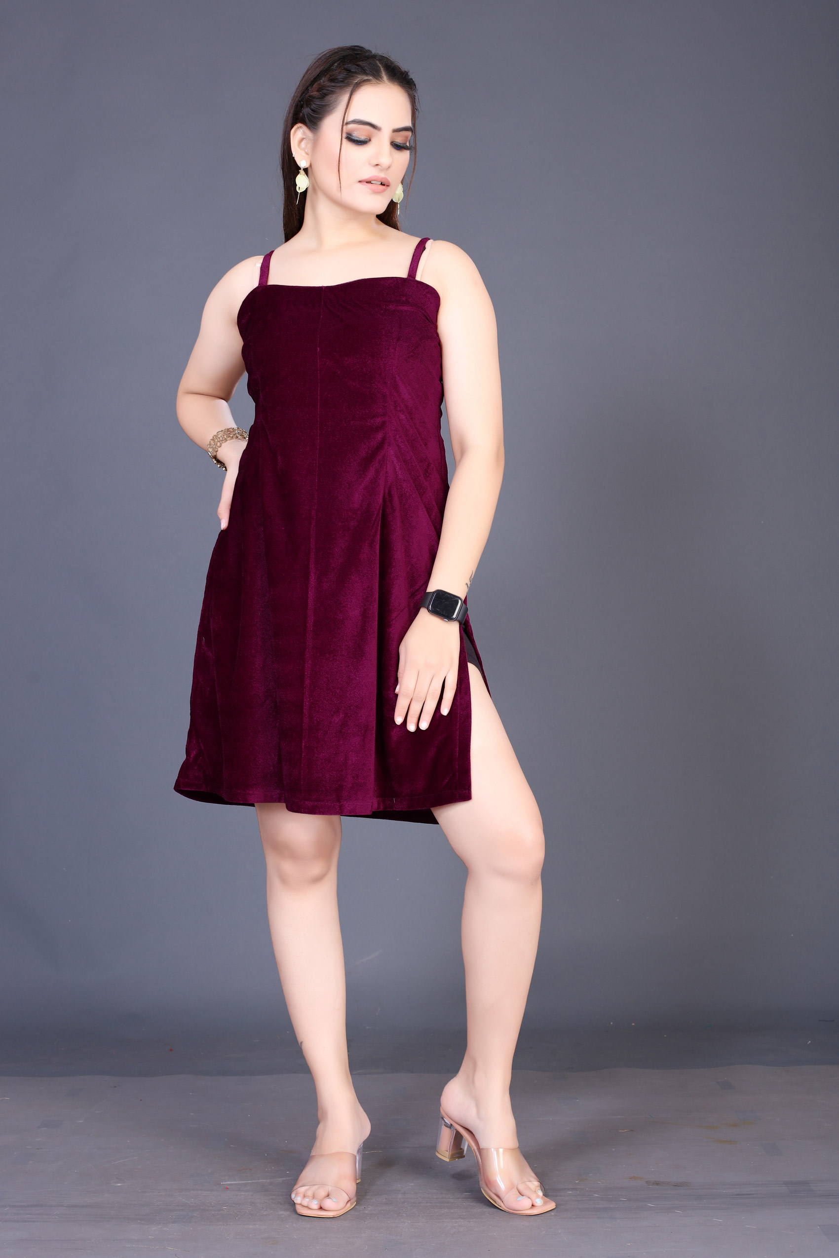 Burgundy Wine Bodycon Dress